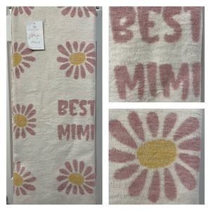 BEST MIMI 51x67” Cotton Blend Throw Blanket Docofil Mother’s Day Daisy Fringe